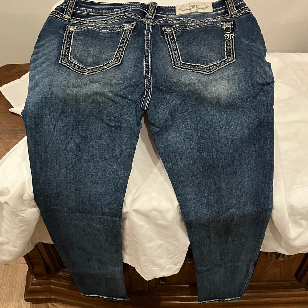 Miss Me Dark Blue Embellished Jeans - Picture 5 of 11